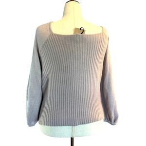 NWT HALOGEN Nordstrom Lavender Pullover Sweater Wool Blend Balloon Sleeve XL